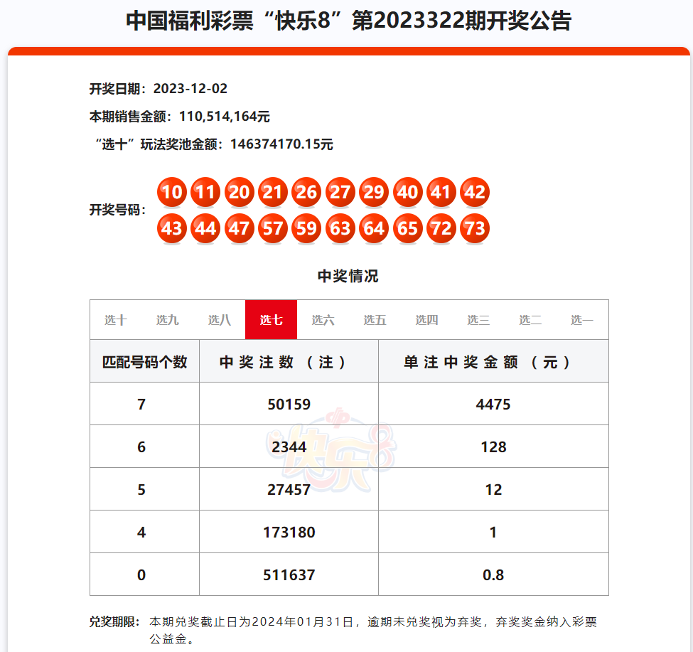 快乐8最新开奖
